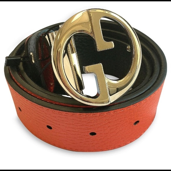 gucci reversible belt red and black